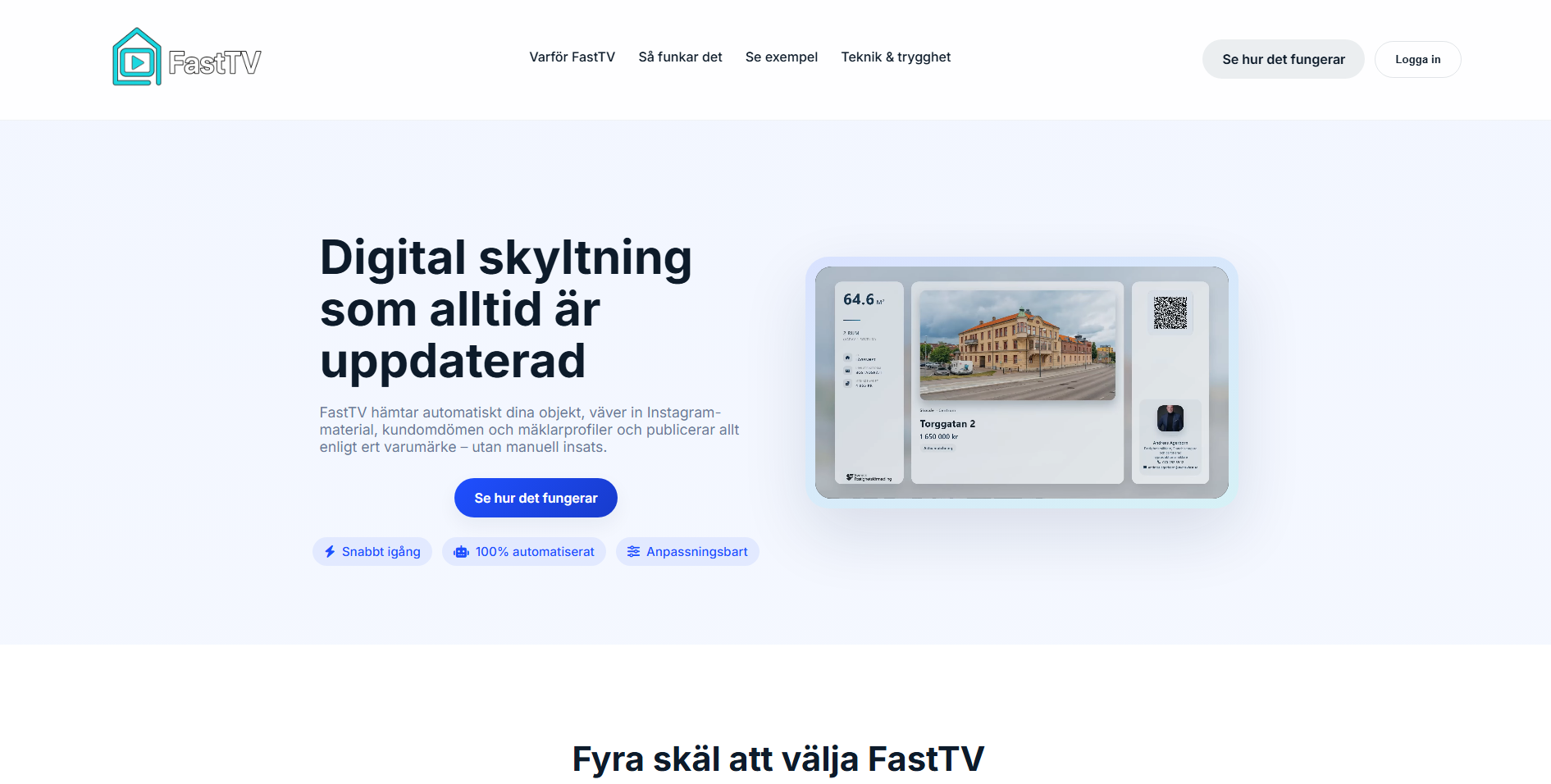 FastTV startsida