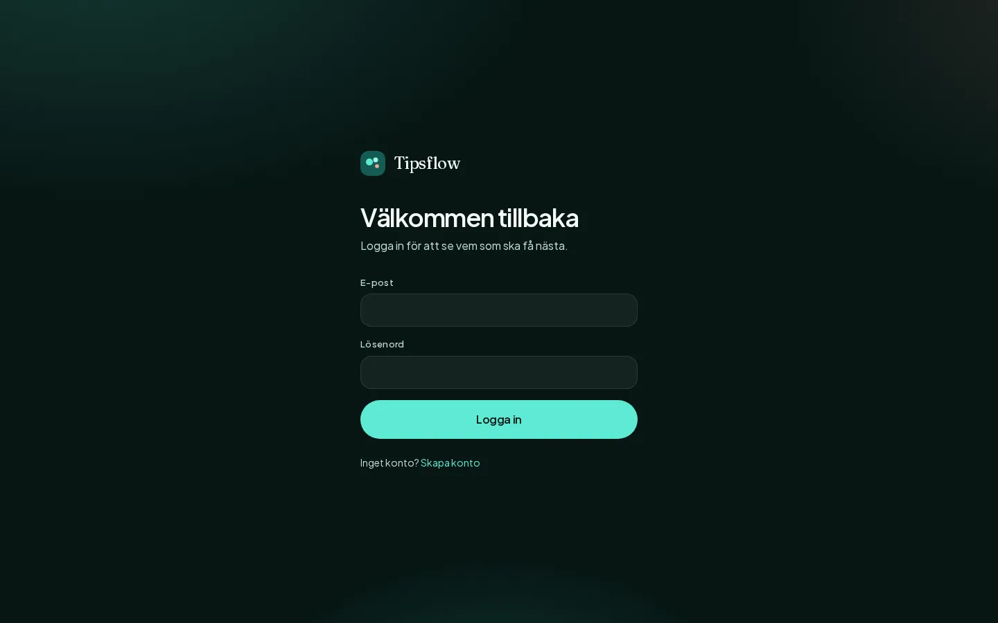 Tipsflow på desktop